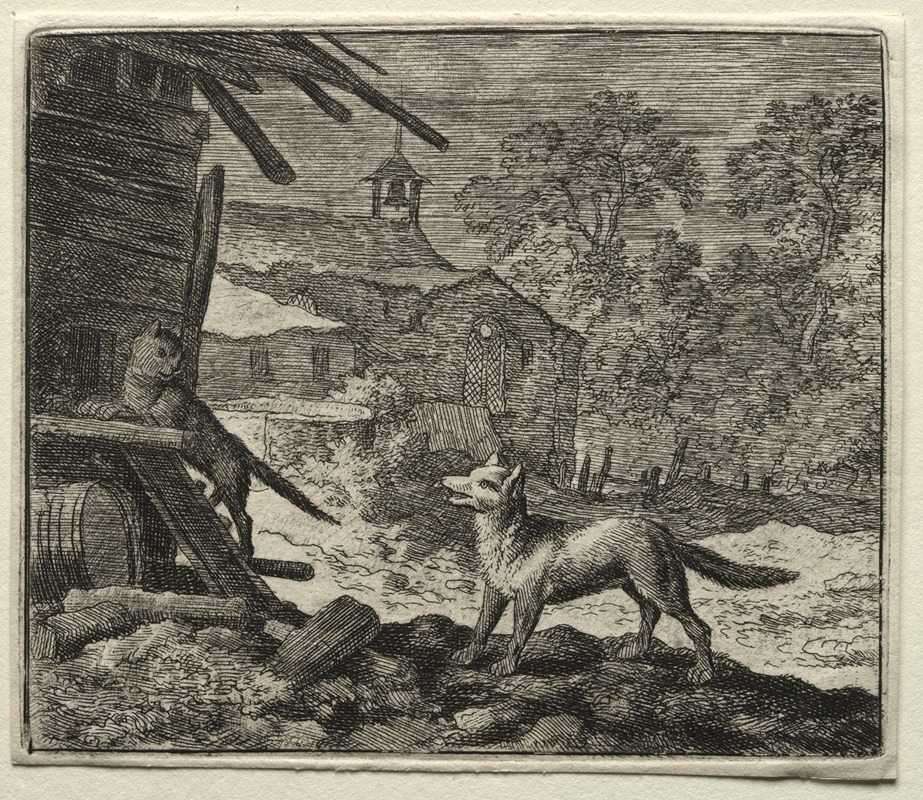 Reynard Deceives the Cat by Аллаерт ван Эвердинген, 1650–1675 — digital art print download