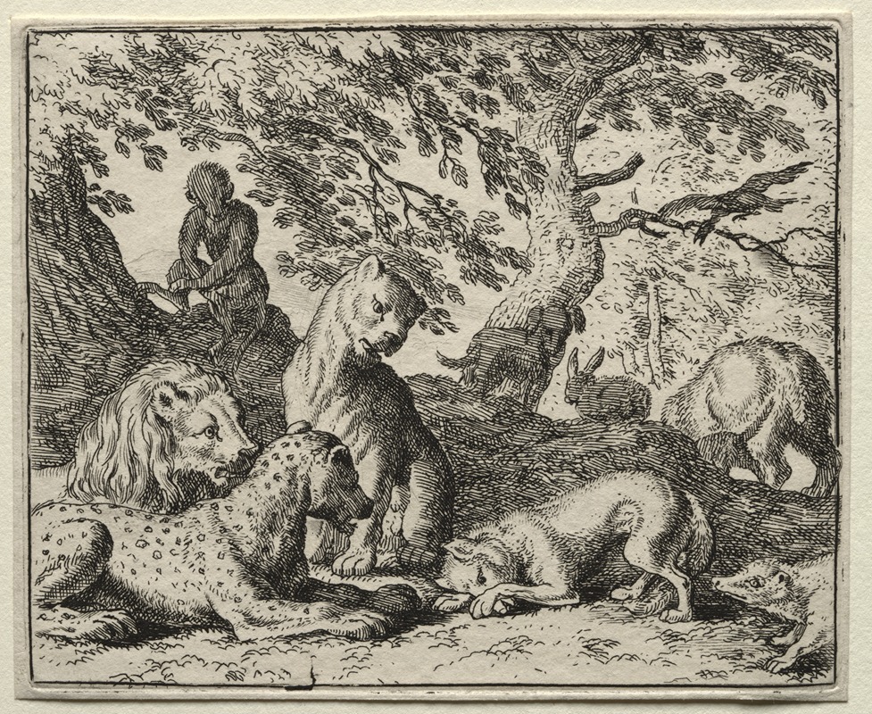 Reynard Describes a False Plot Against the Lion by Аллаерт ван Эвердинген, 1650–1675 — digital art print download