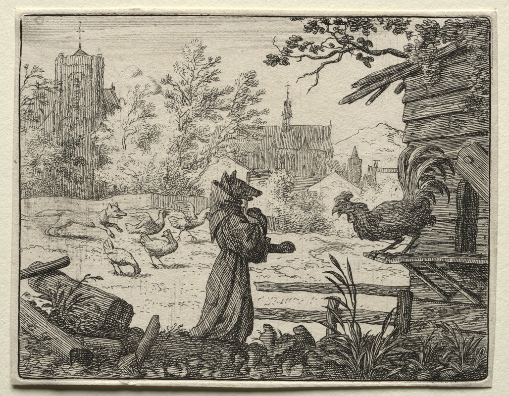 Reynard Disguised as a Monk by Аллаерт ван Эвердинген, 1650–1675 — digital art print download