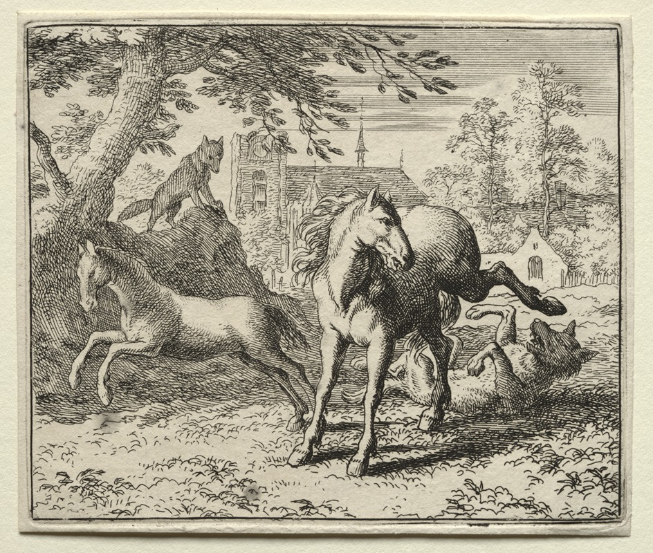 Reynard Tricks the Wolf by Аллаерт ван Эвердинген, 1650–1675 — digital art print download