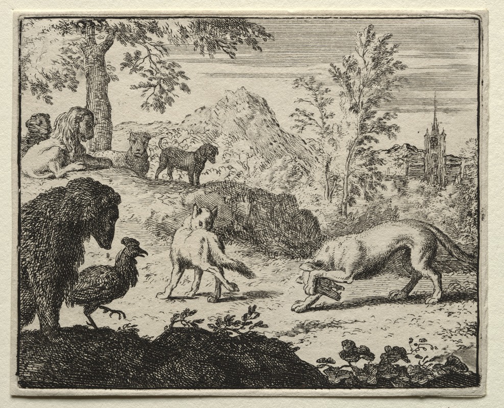 The Combat Between Reynard and the Wolf by Аллаерт ван Эвердинген, 1650–1675 — digital art print download