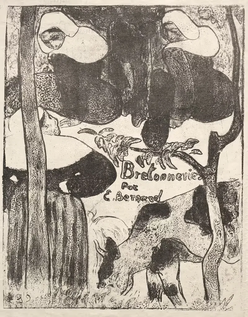 Ля Бретоннери – Титульная страница by Эмиль Бернар, 1889 — digital art print download