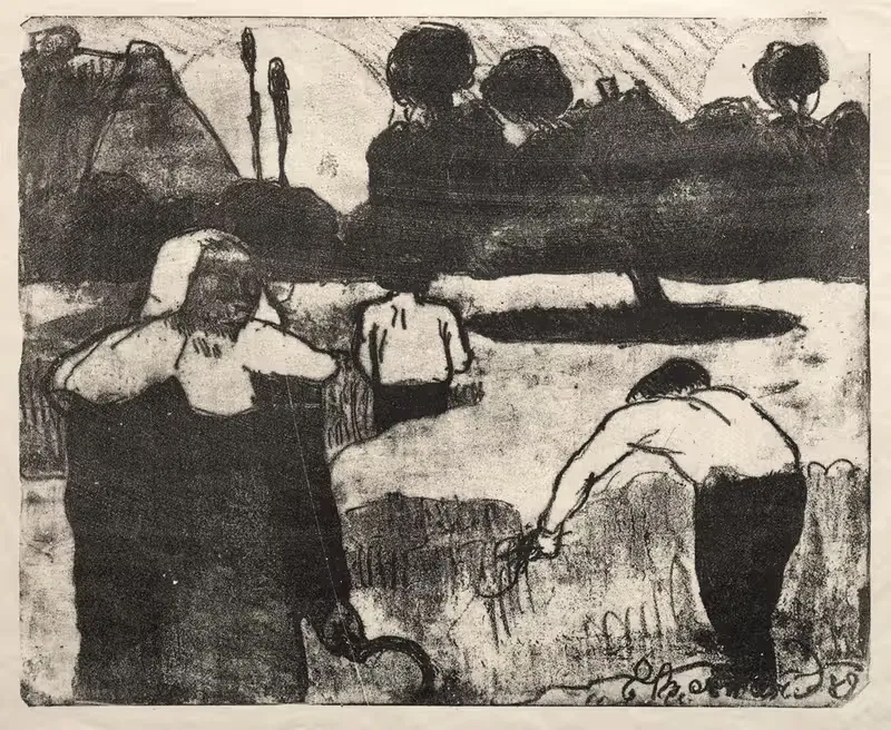 Жнецы by Эмиль Бернар, 1889 — digital art print download