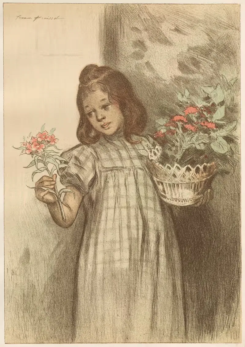 Bouquetière by Firmin Bouisset, 1898-1899 — digital art print download