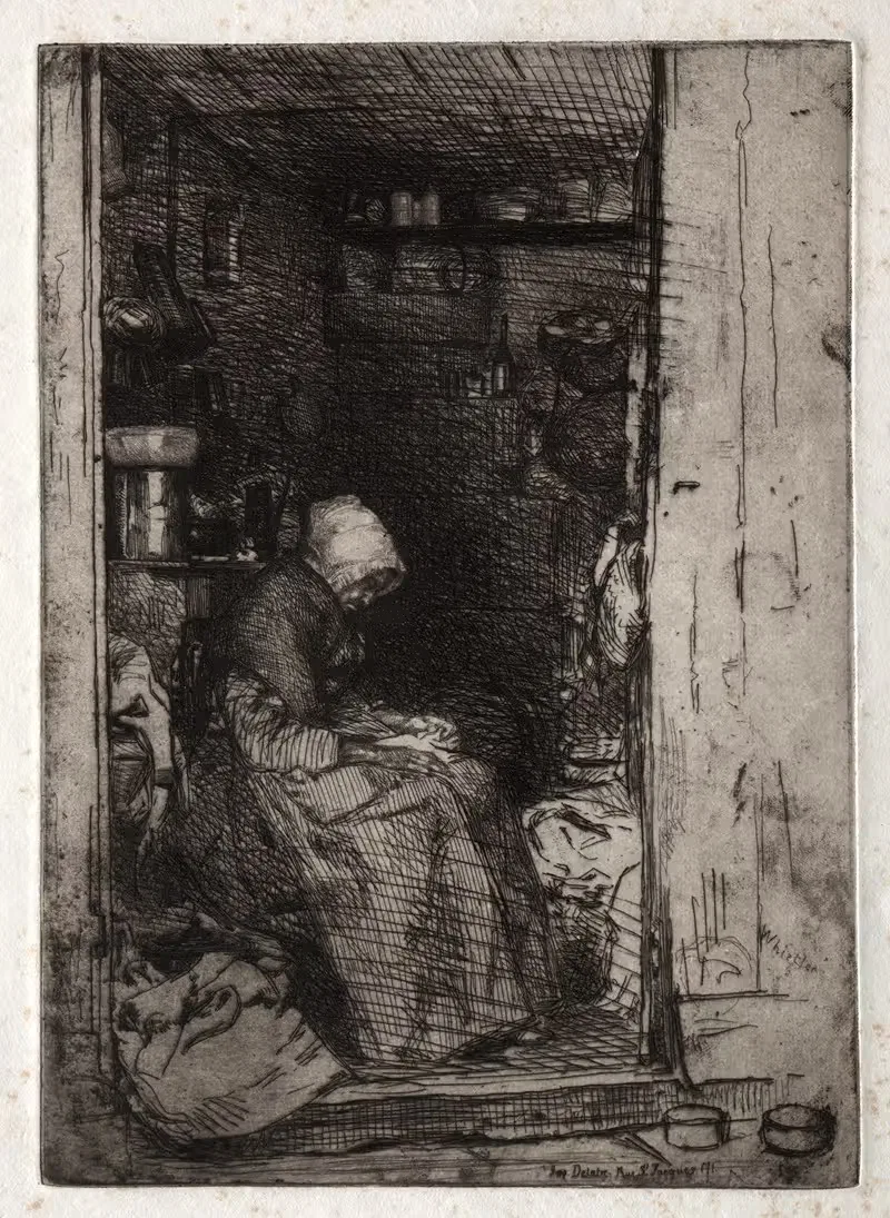 Ночь на лохмотьях by Джеймс Абботт МаКнилл Уистлер, 1858 — digital art print download