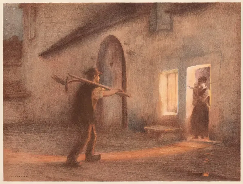 Возвращение с полей by Жюль Алексис Мюнье, 1898-1899 — digital art print download