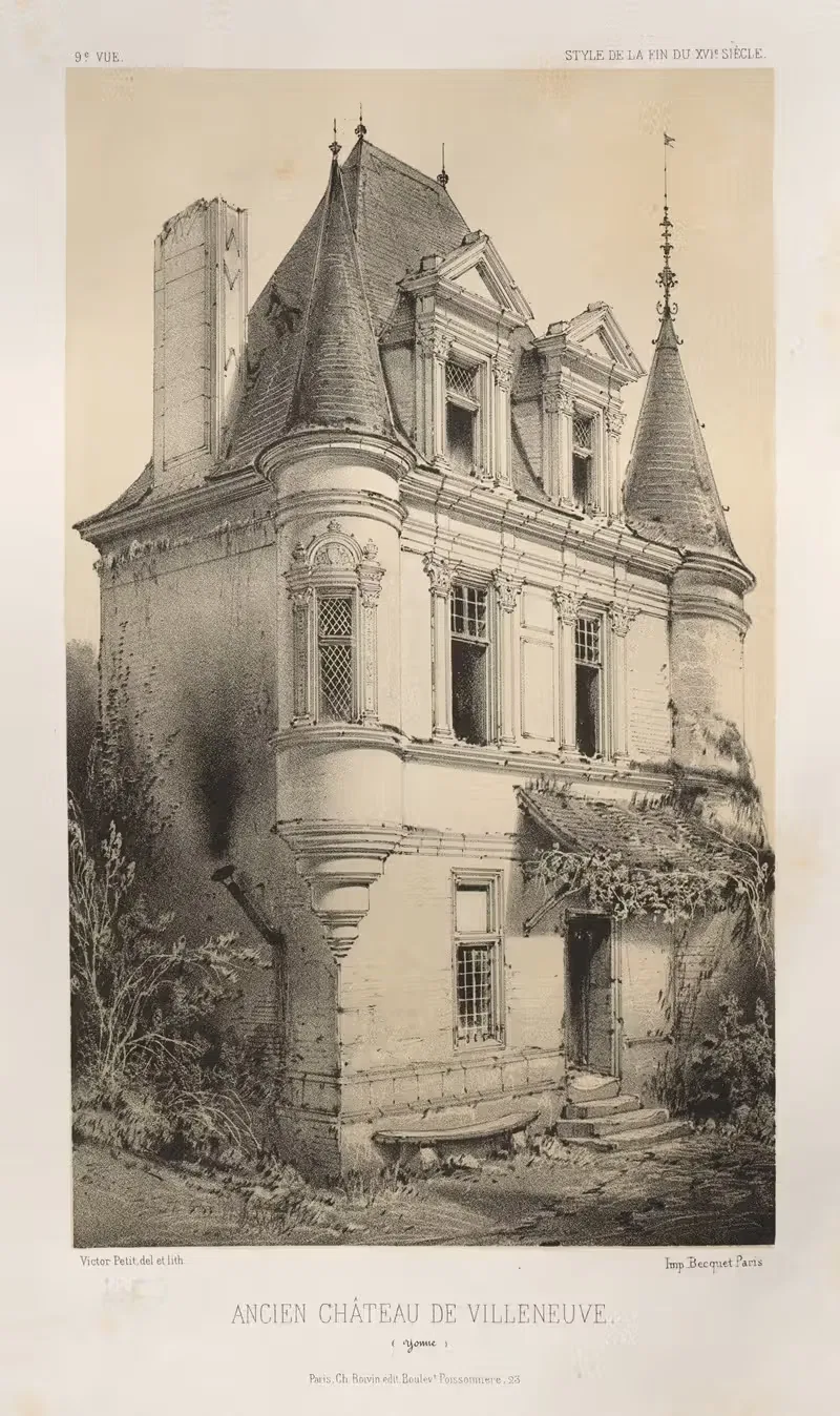 Ancien Chateau de Villeneuve (Yonne) — Victor Petit