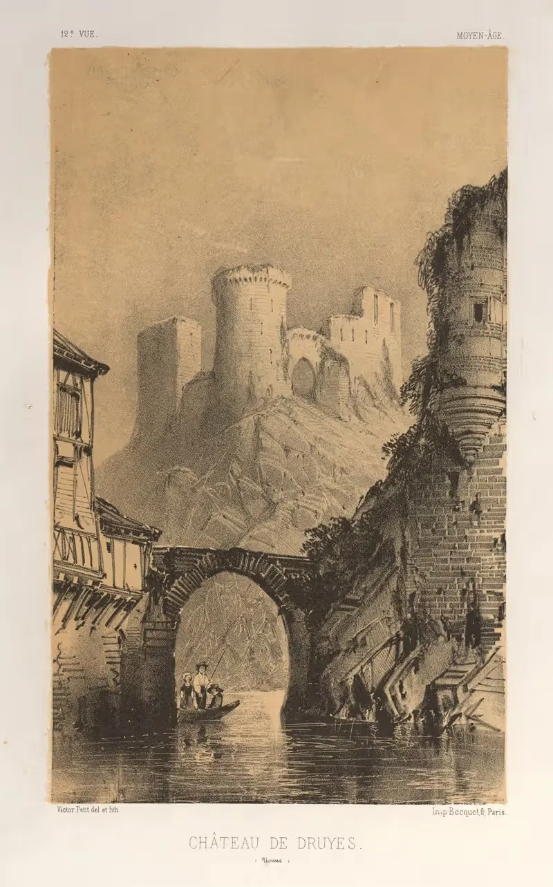 Шато де Дрюи (Ион) by Виктор Пети, 1860 — digital art print download