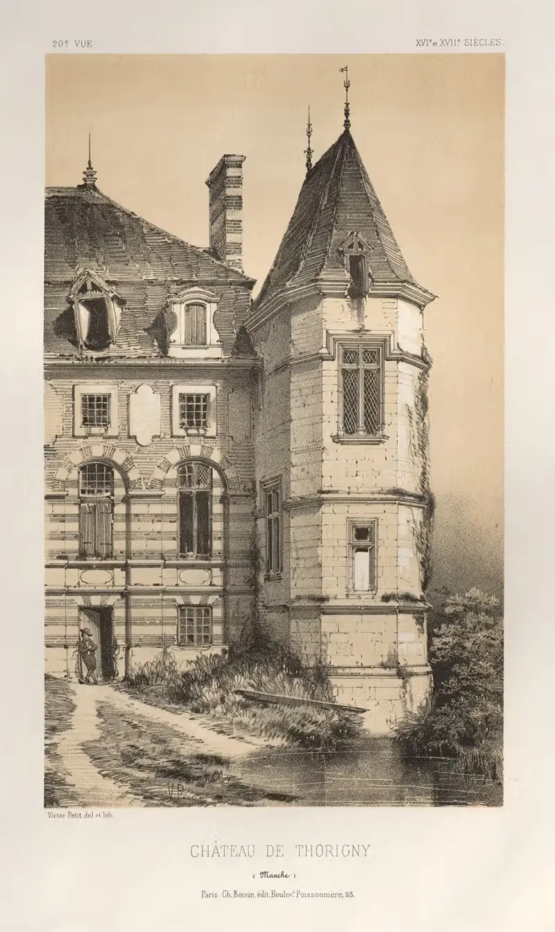Chateau De Thorigny (Manche) by Victor Petit, 1860 — digital art print download