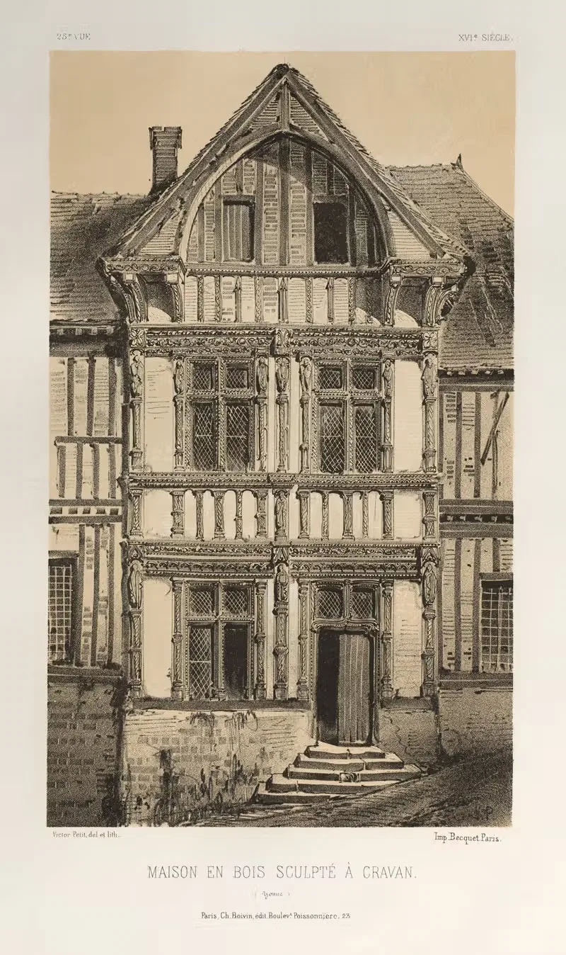 Maison En Bois Sculpte A Cravan (Yonne) — Victor Petit