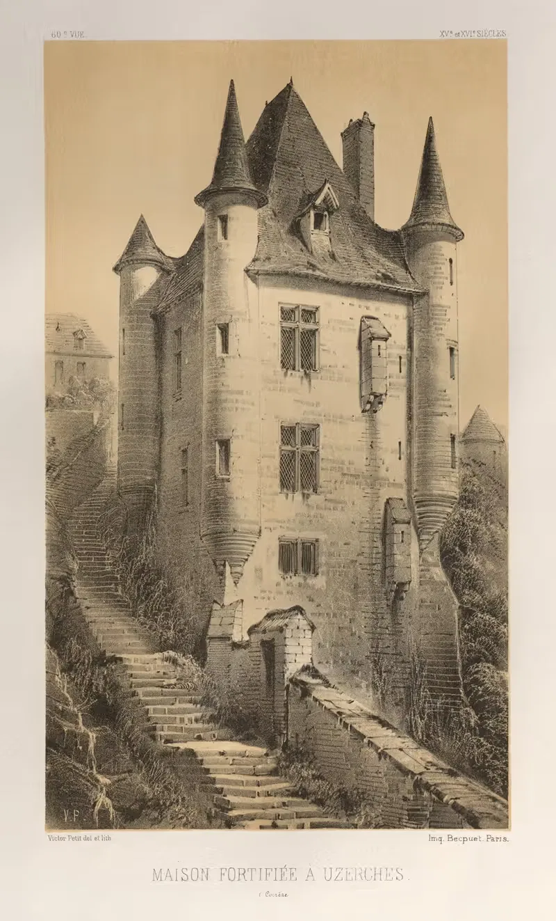 Maison Fortifiée À Uzerches (Corrère) — Victor Petit
