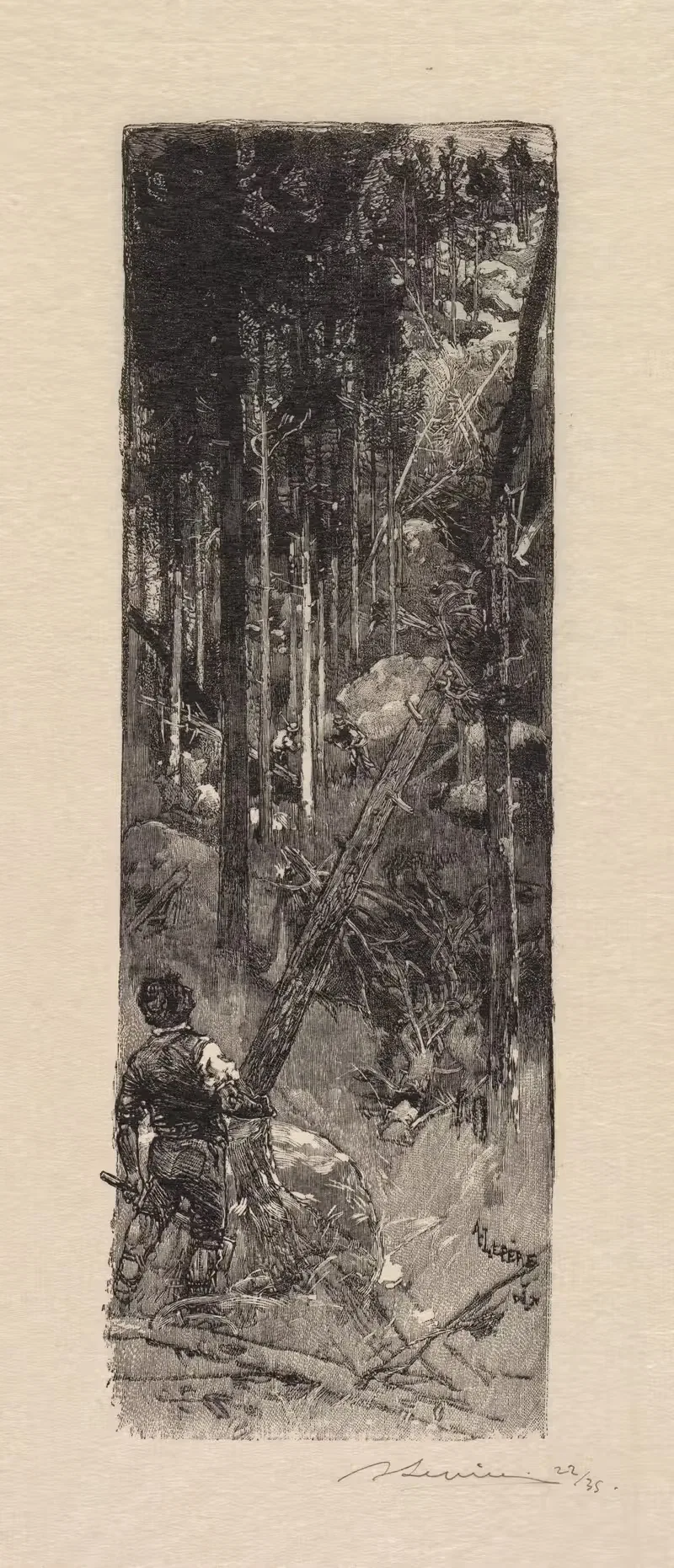 Вырубка сосен by Огюст Луи Лепер, 1890 — digital art print download