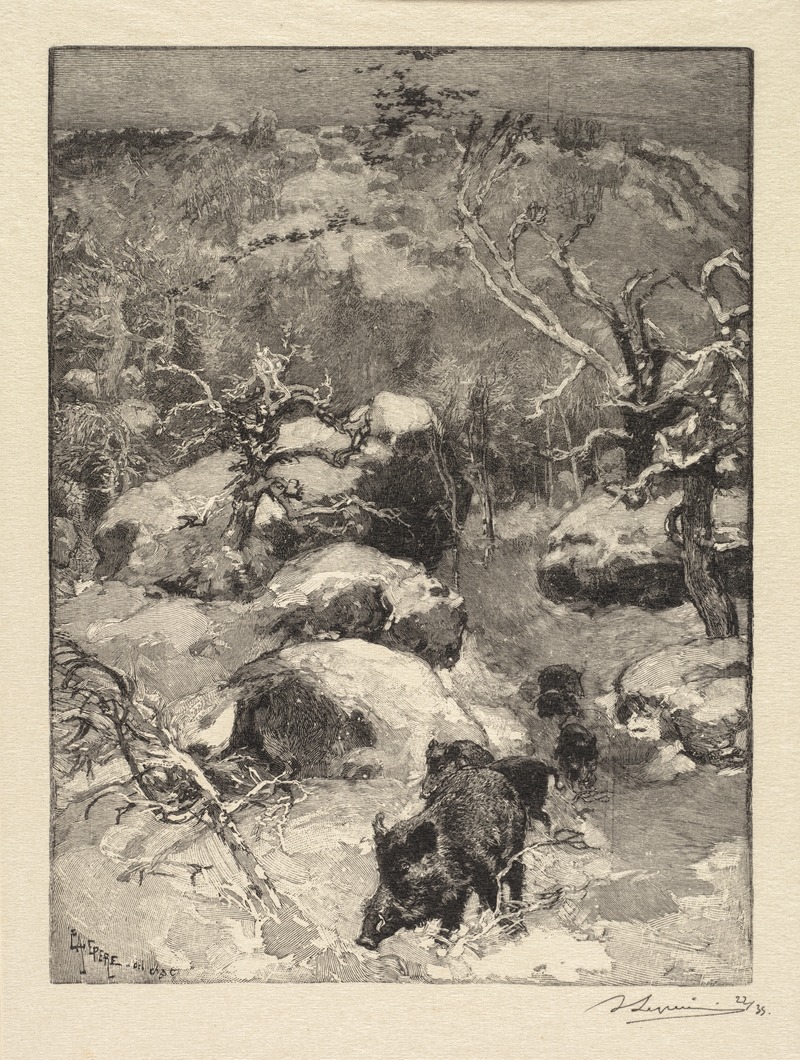 Утес Кювье-Шатийон by Огюст Луи Лепер, 1890 — digital art print download
