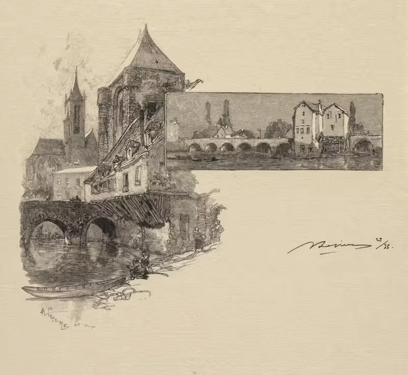 Морет, лесная мельница by Огюст Луи Лепер, 1890 — digital art print download