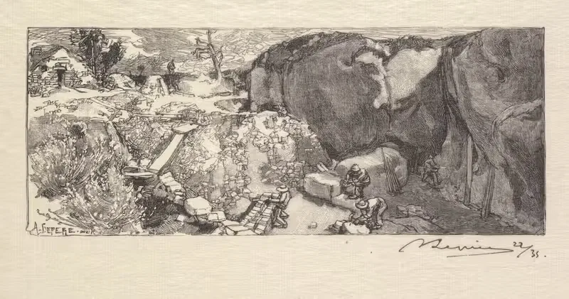 Карьер песчаника by Огюст Луи Лепер, 1890 — digital art print download