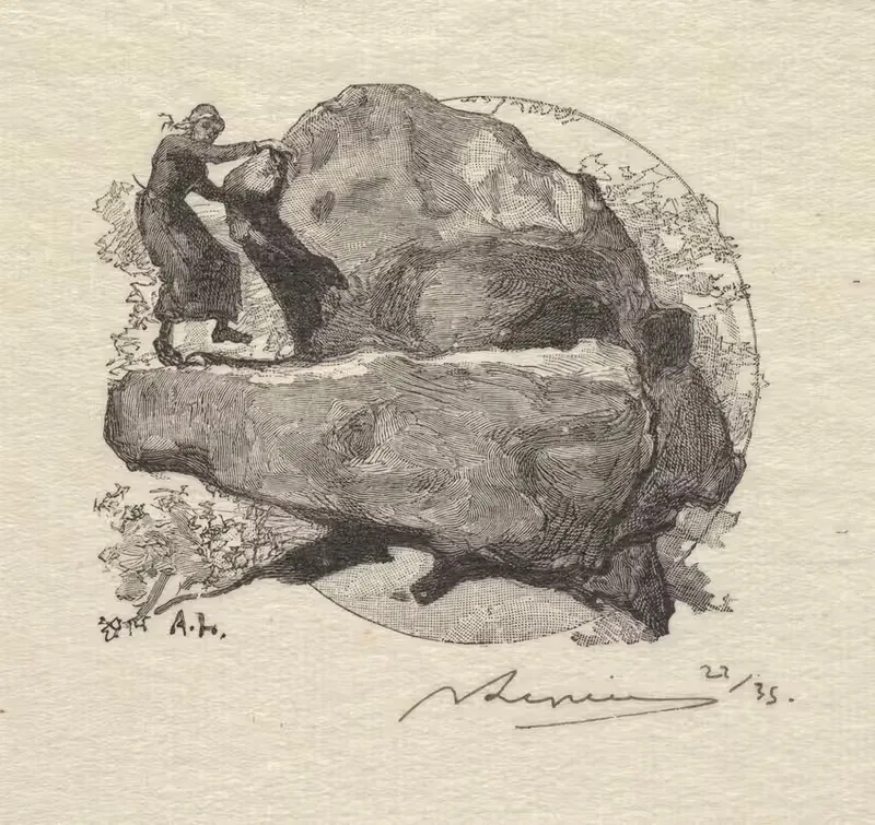 The Trembling Rock by Auguste Louis Lepère, 1890 — digital art print download