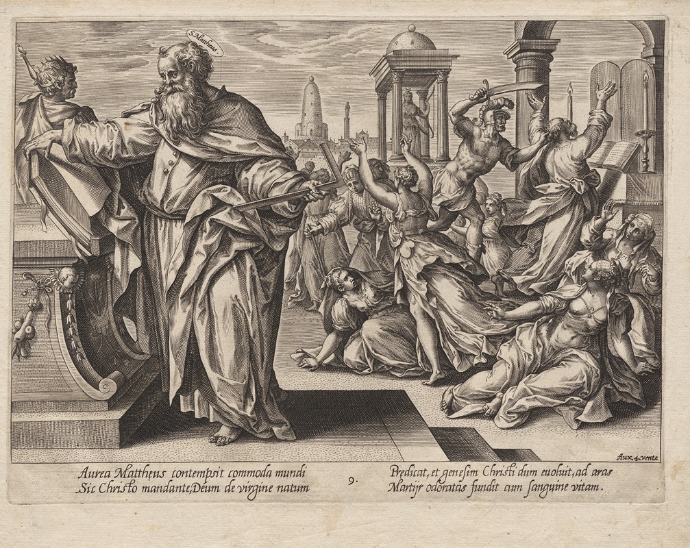 St. Matthew by Генрик Гольциус, c. 1578 — digital art print download