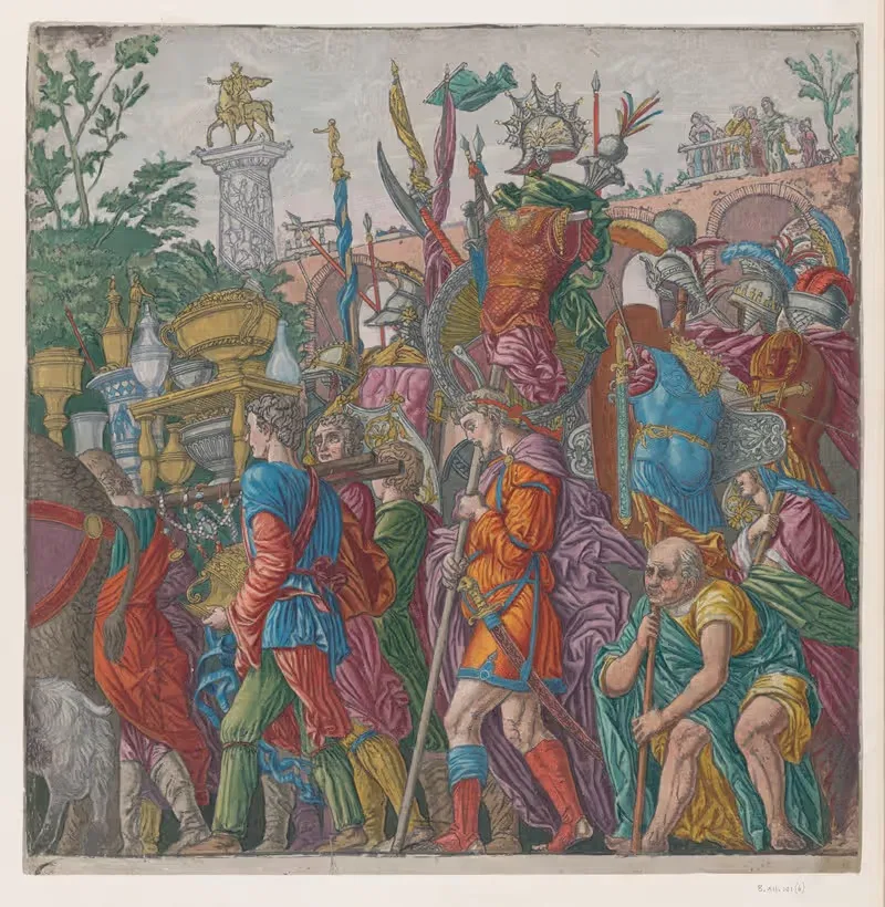 Мужчины, несущие трофеи by Андреа Мантенья, 1599 — digital art print download