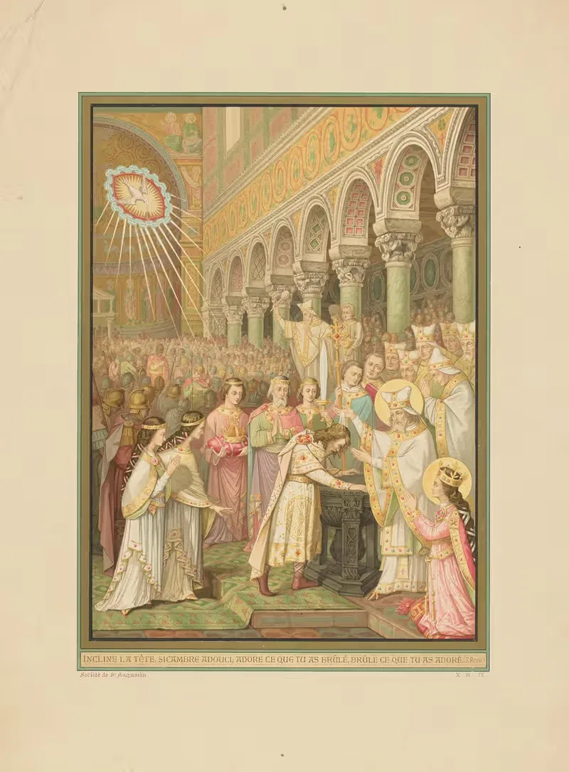Крещение Хлодвига by Аноним, 1877 — digital art print download