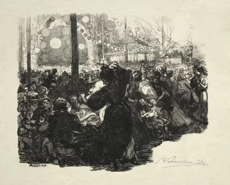 14 Juillet, Rue de Belleville, 10 heures — Auguste Louis Lepère