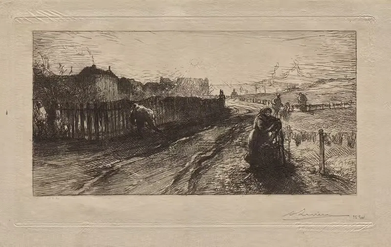 На укреплениях, Порта де Версаль by Огюст Луи Лепер, 1898 — digital art print download