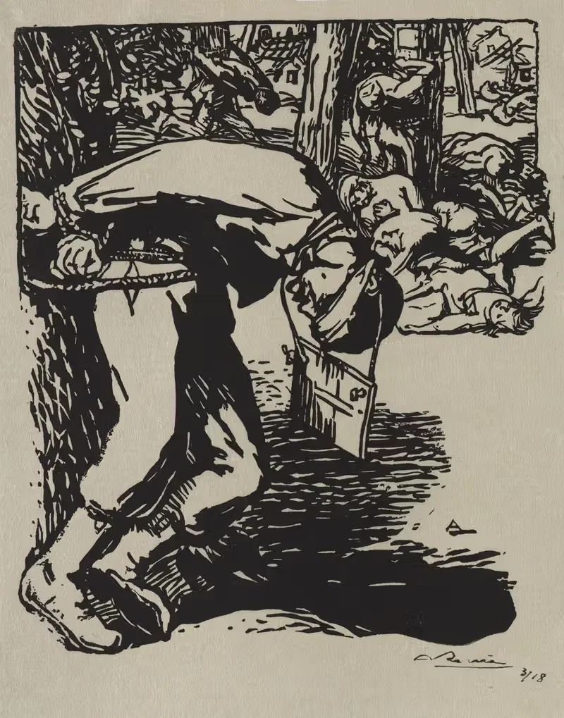 Franc-Tireurs by Auguste Louis Lepère, 1914 — digital art print download