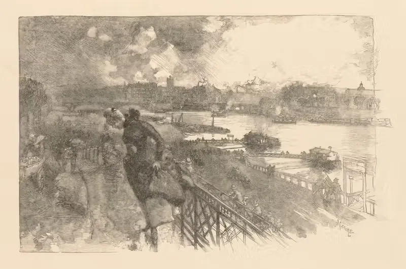 Сена у моста Остерлиц by Огюст Луи Лепер, 1866 — digital art print download