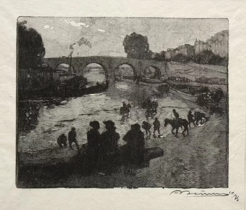 L'Abreuvoir du Pont Marie — Auguste Louis Lepère
