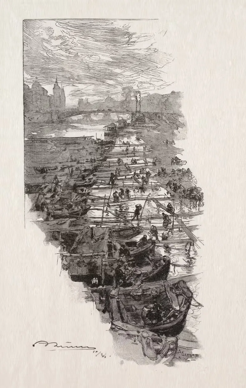 Яблочный рынок by Огюст Луи Лепер, 1890 — digital art print download