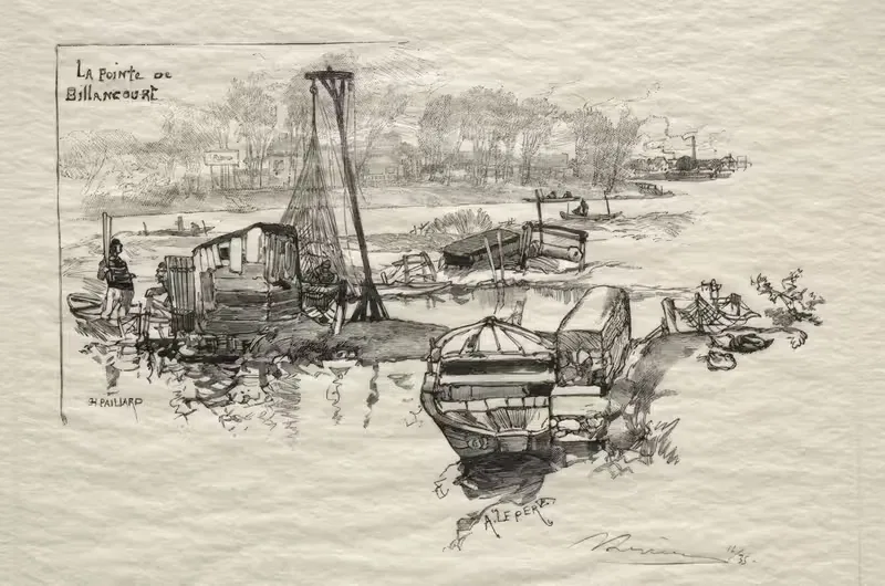 Le Point de Billancourt by Auguste Louis Lepère, 1886 — digital art print download