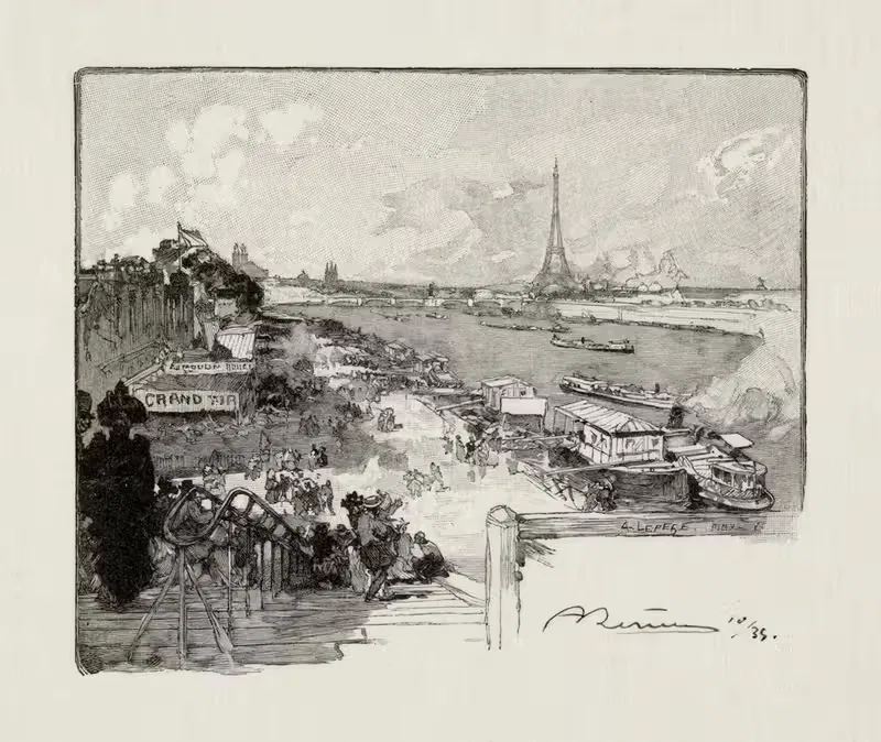 Le Point-du-Jour by Auguste Louis Lepère, 1890 — digital art print download