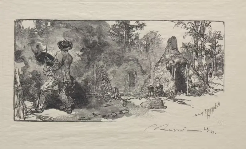 Лесные угодья by Огюст Луи Лепер, 1887 — digital art print download