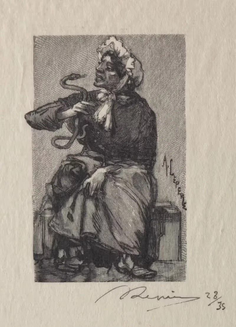 Продавщица змей by Огюст Луи Лепер, 1889 — digital art print download