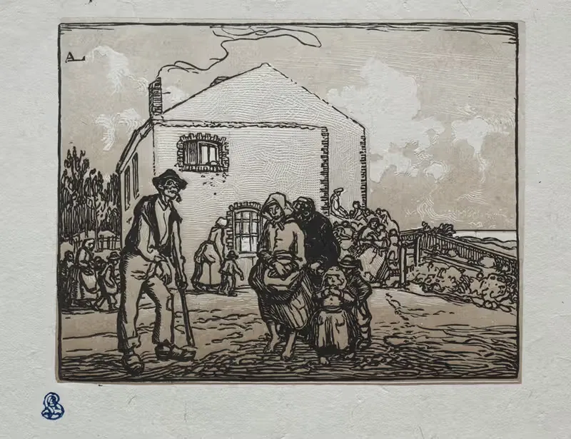 The Beggars at the Last House — Auguste Louis Lepère