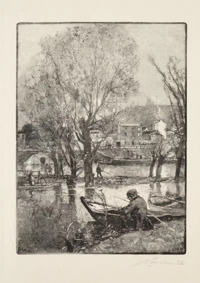 Уголок острова Билланкур by Огюст Луи Лепер, 1886 — digital art print download