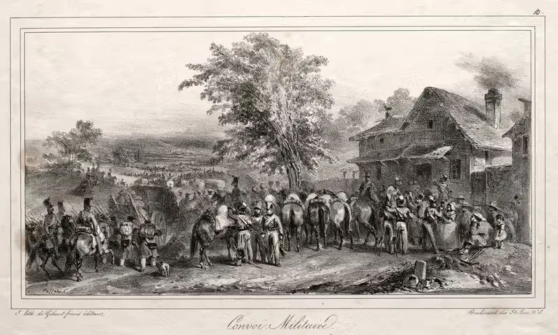 Военный конвой by Денис Огюст Мари Раффе, 1831 — digital art print download