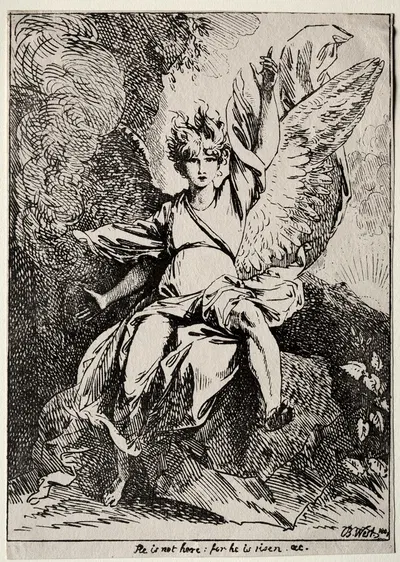 The Angel at the Tomb of Christ by Benjamin West, 1801 — digital art print download