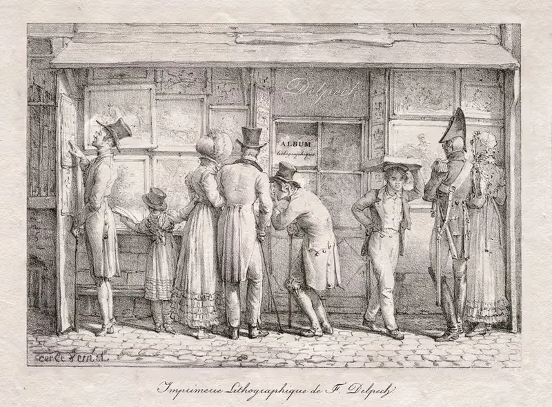 Литографическая типография Дельпеша by Карл Верне, c. 1818 — digital art print download