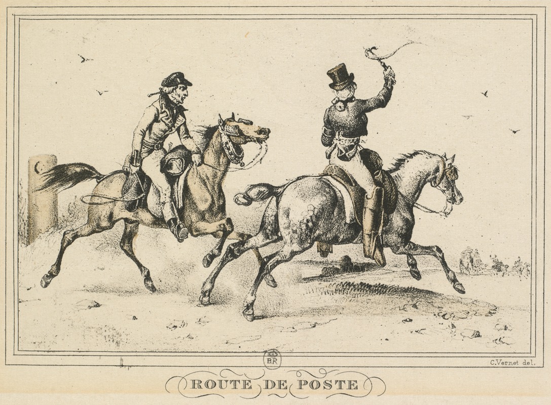Почтовая дорога by Карл Верне, 1817 — digital art print download