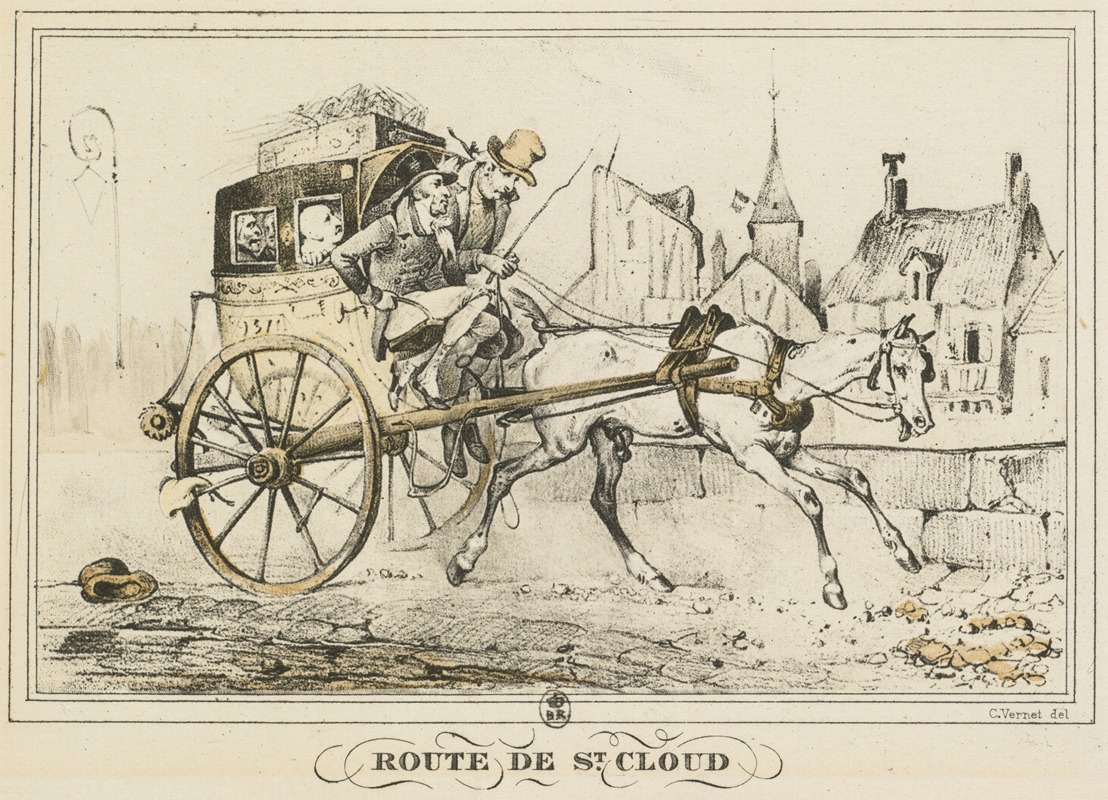 Дорога в Сен-Клу by Карл Верне, 1816 — digital art print download