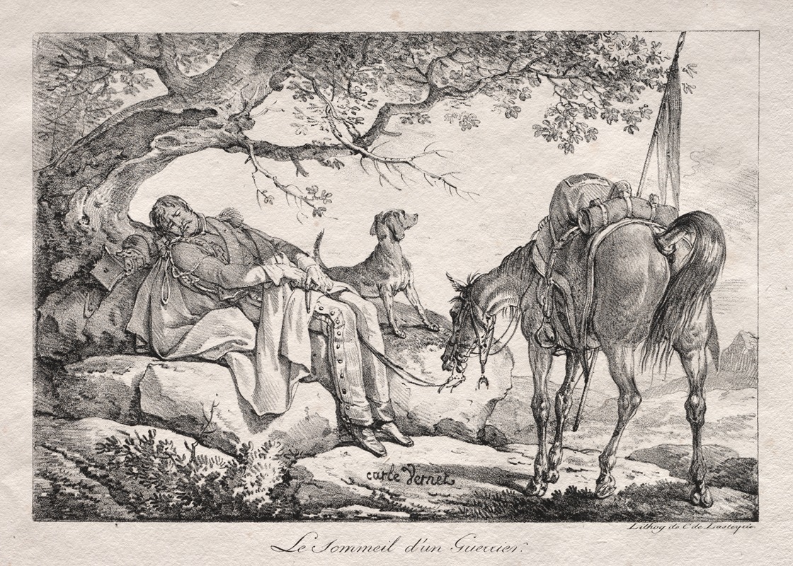 Спящий солдат by Карл Верне, c. 1820 — digital art print download