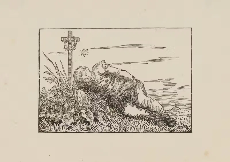Boy Sleeping on a Grave by Caspar David Friedrich, 1803 — digital art print download