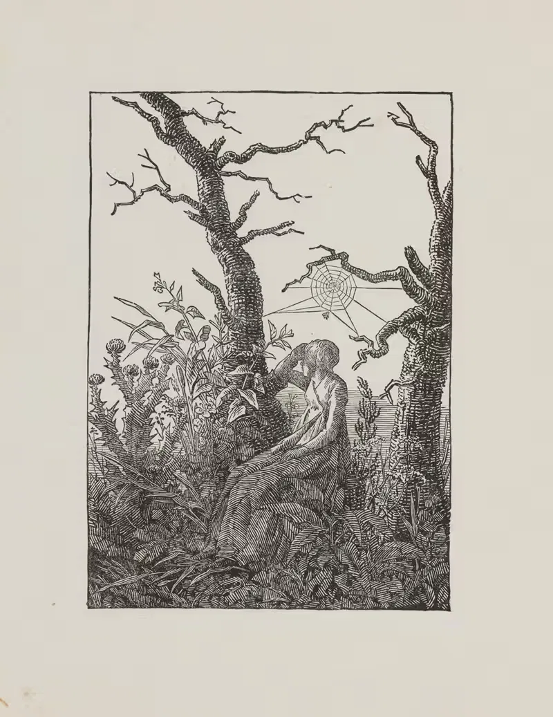 Женщина с паутиной by Каспар Давид Фридрих, 1803 — digital art print download