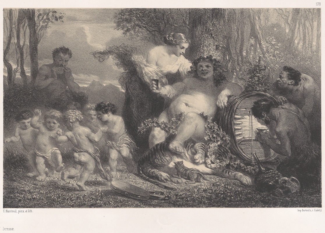 Опьянение by Селестен Нантёй, 1858 — digital art print download