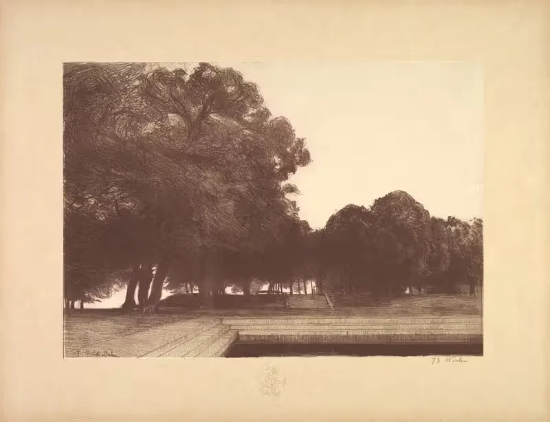 Пейзаж, Плита 7, Ремарка, Маки by Шарль Мари Дюлак, 1892–1893 — digital art print download