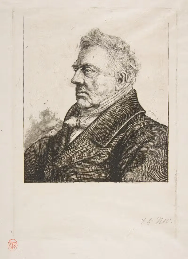 The Breton archaeologist Louis Jacques Marie Bizeul — Charles Meryon