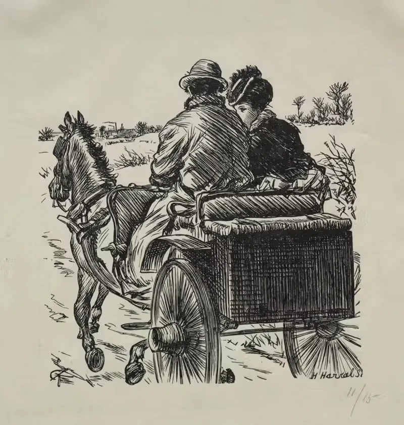 Пальто с меховой подкладкой by Чарльз Самуэль Кин, 1869 — digital art print download