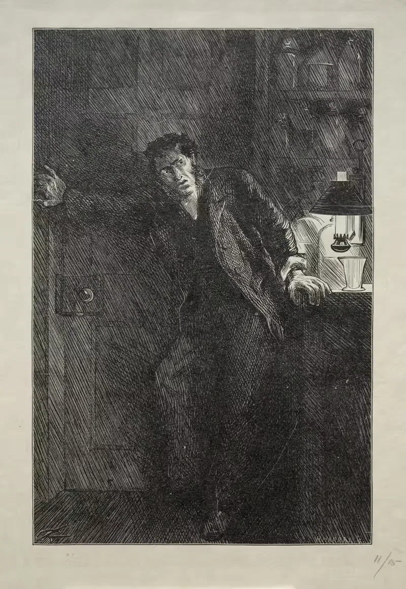 Пальто с меховой подкладкой by Чарльз Самуэль Кин, 1869 — digital art print download