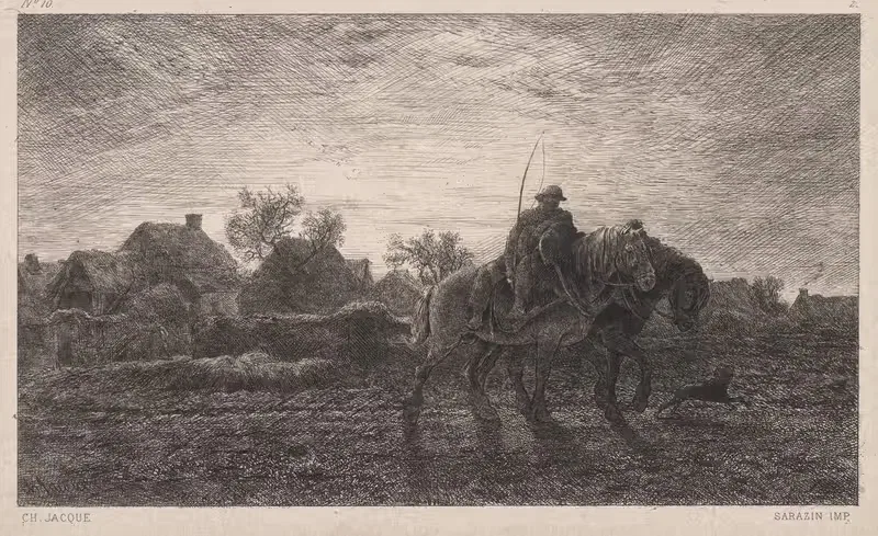 Утро by Шарль Эмиль Жак, c. 1864 — digital art print download
