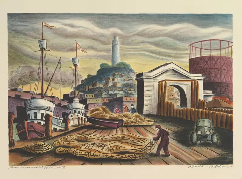 Пирс Сан-Франциско by Дэвид Пол Чун, 1943 — digital art print download
